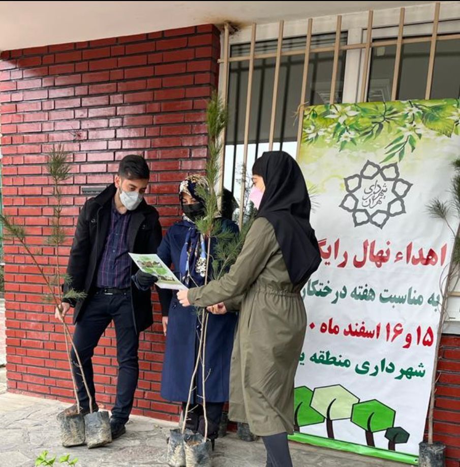 محلات شمال تهران به مناسبت هفته درختکاری با توزیع و کاشت ۸ هزار اصله نهال سبز شد