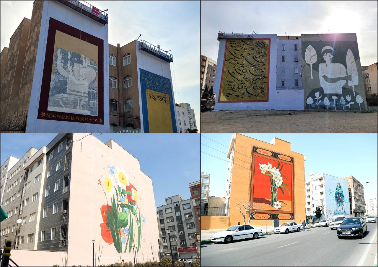 اجرای ۱۰ هزار متر مربع دیوارنگاری در سالانه بهارستان