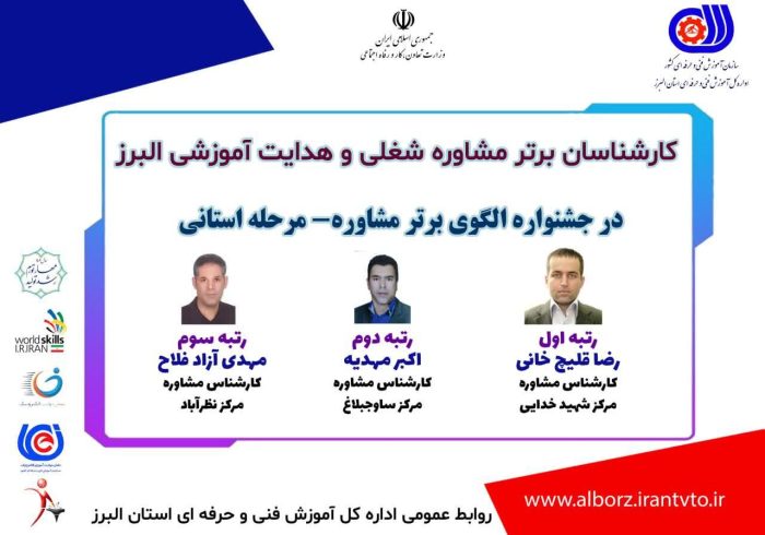 برگزیدگان مرحله استانی جشنواره مشاوران برتر استان البرز معرفی شدند